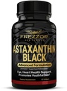 FREZZOR Astaxanthin Schwarz 12mg | Anti-Aging Beauty Supplement Antioxidant | Übung Erholung für Haut, Auge, Nerve, Muskel | Herz-Kreislauf- und Immununterstützung | 60 Softgele