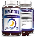 Zammex Melatonin Gummies 5mg | 60 Count | Sleep Supplement für Erwachsene | Drug Free Sleep Aid Gummy | Natural Berry Flavor | Vegan, Non-GMO, Glutenfrei