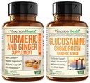 Turmeric Supplement und Ginger Root Joint Support Supplement & Glucosamine Chondroitin MSM und Turmeric Supplement