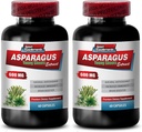 Spargel junge Shoots Kapseln - ASPARAGUS 600 MG - YOUNG SHOOTS EXTRACT - Spargel Wurzelextrakt - Antioxidans Formel Kapseln, Spargel Extrakt Kapseln bio, Wasserpillen - 2 Bot 120 Kapseln