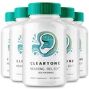 Cleartone Tinnitus Relief für Ringing Ohren Kapseln, Clearton Ohr Pillen Supplement, Klare Ton Tinnitus Behandlung, Berechnen Ohrring Relief - Maximale Stärke, Cleartone Bewertungen (5 Pack)