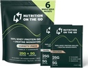 Nutrizione sui pacchetti Go Whey Protein Isolate con Creatina – 25g Protein + 5g Creatina – Polvere di proteine da viaggio a singolo raggio - Varietà Pack (Vanilla & Chocolate) (6-Pack)