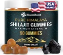 Shilajit Gummies - Zuckerfreies Himalayan Organic Supplement | 600mg Shilajit, 90 Gummi für Energie & Wellness