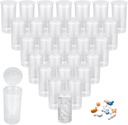 100Pcs Kunststoff Leere Verschreibung Vial, 13 Dram Pillen Flaschen, wasserdichte luftdichte Gelenk Pillen Flaschen mit Pop Top Caps Medizin Container für Pillen, Handwerk, Candy, Ergänzungen und mehr