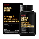 GNC Mega Men Energy & Metabolism Multivitamin Caplets, Klinisch bewährt, um besser zu fühlen, Calorie Burn, Fokus, 100mg Koffein, Thermogenic, Immune, B Vitamine, Timed Release, 180 Count, 90 Day Supply