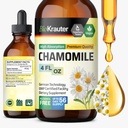 BIO KRAUTER Chamomile Tincture - Kamillenextrakt - Ergänzung zur Entspannung und Beruhigung Unterstützung - Alkohol und Zuckerfrei - Vegan Tropfen 4 Fl.Oz.