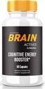 Capsule Brain Actives – Formula di supporto giornaliero con una miscela bilanciata per messa a fuoco, allerta e concentrazione | Pillole facili da asporto per il benessere quotidiano (60 capsule)