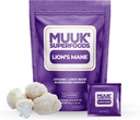 MUUK' SUPERFOODS | Bio Lion's Mane Mushroom Powder | Brain Boosting ON-The-GO Packets | Made in USA | 30 Sachets (1.5g)