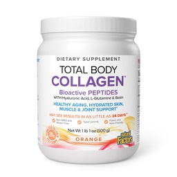 Natürliche Faktoren, Total Body Collagen, bioaktive Peptide Pulver für gesunde Haut, Haare & Gelenke, Orange