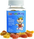 Gummi King Multivitamin und Mineral, Früchte, Gemüse und Fiber Gummi, Erdbeere/Lemon/Orange/Grape/Cherry/Grapefruit, 60 Count