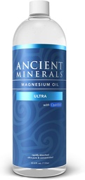 Antike Mineralien Magnesium Öl Ultra mit OptiMSM, Refill 33.8 oz. - Reine echte Zechstein Magnesium Chloride Supplement mit MSM - Beste topische Haut Anwendung für die Hautabsorption