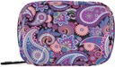Naanle Traditionelle Paisley Blumen Pille Box 7 Tage Fall Reise Organizer Tasche mit Zipper Floral Portable Weekly Compact Größe für Vitamin Supplement Halter, 4.6 x 3.14 x 1.88 Zoll, Lila
