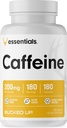 Bucked Up Caffeine 200mg Per Serving, Essentials (180 Servings, 180 Capsules)
