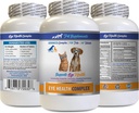 Dog Eye Vitamins - PET Eye Health Complex - Hunde und Katzen - unterstützt Eye Vision - Astaxanthin für Hunde, Eye Vision Supplement für Hunde und Katzen, Augengesundheit Vitamine Lutein und Zeaxanthin 1Bot 60Tabs