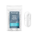 PureCaps USA - Leere Gelatine Kapseln Größe 1| 1.000 verbundenen Pillen| Clear| Nicht-GVO zertifiziert| SLS, Gluten, Konservierungsmittelfrei