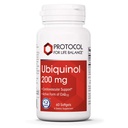 PROTOKOLL FÜR LIFE BALANCE Ubiquinol 200mg - Bioverfügbare CoQ10 Softgels - Herzgesundheitsunterstützung - Oxidativer Stress Quencher - Soy Free & Dairy Free - 60 Softgels