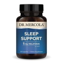 Dr. Mercola Sleep Support mit Melatonin, 5 mg Melatonin Per Serving, 30 Portionen (30 Kapseln), Nahrungsergänzung, Unterstützt gesunden Schlaf und psychischen Fokus, Non-GMO