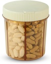 Vitanizer Vitamin & Pill Organizer - 6 Kompartment-Gehäuse mit Easy Turn Lid Dispenser - Passt alle Größe Tabletten & Ergänzungen - robust, sicher, UV-Schutz-Kunststoff