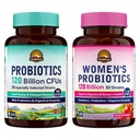 Vitalitown Probiotisches Bundle (Paket von 2) | Probiotika 120 Milliarden CFUs (Artikel 1) & Frauen Probiotika (Artikel 2) | Regal stabil, einmal täglich | Gut, Immun, Vaginal Health | 60 Kapseln | 30-Tage-Versorgung