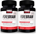 FORCE FACTOR Forebrain, 2-Pack, Nootropic Brain Supplement zum Verbessern von Gedächtnis, Boost Focus, Erhöhen Mental Energy und unterstützen Gehirngesundheit mit Koffein, Bacopa und Huperzine A, 60 Kapseln