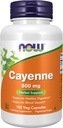 JETZT Nahrungsergänzungsmittel, Cayenne (Capsicum annuum) 500 mg, Kräuterunterstützung, 100 Veg Kapseln