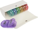EZY DOSE Weekly (7-Day) AM/PM Pille Case, Medizin Planner, Vitamin Organizer, Pop-Out Compartments, 2 Mal am Tag, Regenbogen Lids, Inklusive Creme Case, BPA Free