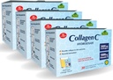 ALFA VITAMINS Collagen C Peptides Hydrolysat Pulverergänzung, Vitamin C 1000mg, Glutenfreies hydrolysiertes Kollagen für Haut, Haar, Nägel, Gelenk & Knochen Unterstützung, Antioxidans, 30 Sachets pro Box, 4 Pack