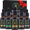XIKEZAN 5 Pack Bart Öl Set w/Sandalwood, Orange, Vanille, Cedarwood, Unscented for Beard Care, Feuchtigkeitsspendend, weichen,Geschenk für Männer Ihn Papa Husband Weihnachtsgeschenke Stocking Stuffers