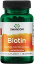Swanson Biotin B7 Vitamin 5000 mcg 30 Kapseln