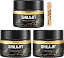Shilajit Pure Himalayan Organic Shilajit Resin, Gold Grade Shilajit Resin mit 85+ Trace Minerals & Fulvic Acid, reine Shilajit Ergänzung für bessere Gesundheit, 50 Gramm (3 Stück)