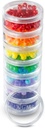 7 Tage Medizin Pill Organizer - Stapelbare Pille Box - Passt kleine Tabletten & Vitamin-Ergänzungen - Halten Sie Ihre tägliche und wöchentliche Medizin an einem Ort - Groß - Klar