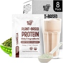 Organic Vegan Protein Powder Sample Pack - Pflanzenbasiertes Protein, Glutenfrei, Non GMO, 20g Protein Per Serving, Great for Smoothies & Shakes (Vanilla, Pack of 8)