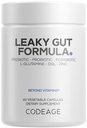 Codeage Leaky Gut Supplement, L-Glutamin, N-Acetylglucosamin, Probiotic, Butyric Acid, Polyphenole, Quercetin, DGL, Marshmallow Root, Berberine, BioPerine, Cinnamon, Vegan, Non-GMO, 60 Kapseln