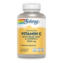 SOLARAY Vitamin C w/Rose HIPS & Acerola | 1000mg | Two-Stage Timed-Release Gesunde Immunfunktion, Haut, Haare & Nägel Unterstützung | Non-GMO | 250ct