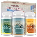 Spike-Unterstützung Trio | Liposomal Nattokinase 8000 FU 500mg, Bromelain 1150 mg & Fermented Curcumin 1800 mg | Hohe Potenz, Verbesserte Absorption Formel | für Immun, Herz & Kreislauf| 60 Servierungen