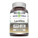 Erstaunliche Formeln Lecithin 1200 mg Softgels Ergänzung | Hohe Potenz | Non-GMO | Glutenfrei (1 Packung, 120 Zähler)