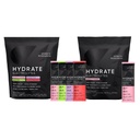 Sportforschung Hydrate Elektrolyte Combo Pack - Sugar-Free & Naturally Flavored mit Vitaminen, Mineralien und Kokoswasser - Unterstützt Hydration - 32 Pakete - Raspberry Lemonade Dominant Flavor