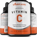 Liposomale Vitamin C 2000mg Flüssigkeit für Erwachsene, hohe Absorption VIT C, Maximieren Sie Vitamin C, Immunsystem & Antioxidans Unterstützung, 60ML (1 Flasche)