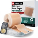 Medizinischer Grad Silikon Narben Tape Advanced Adhesive Formulation (1.6" x 118") Narbenentfernung Away Streifen für chirurgische Narben, Silikon Tape & Keloid Narbe Behandlung, wiederverwendbare Silikon Narbenblätter