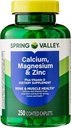 Calcium, Magnesium, Zink & Vitamin D3. Spring Valley Calcium Magnesium mit Plus Vitamin D3 Kapsel Nahrungsergänzungsmittel, 250 Graf Bundle mit Lualls 45 Diabetes Decodiert