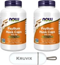 JETZT Nahrungsergänzungsmittel, Psyllium Husk Caps 500 mg | Non-GMO Project Verified, Natürliche lösliche Faser, Darmgesundheit* | 200 Veg Kapseln - Paket von 2 mit Pill Organizer