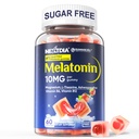 Zuckerfreie Melatonin Gummie 10mg 20mg Magnesium Glycinat Melatonin für Erwachsene, Ashwagandha, L-Theanin, B6, B12, Zitronenbalsam und Kamille für tiefe Entspannung, Antioxidans, Vegan, 60 Tage