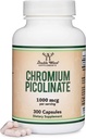 Chrom Picolinate 1000mcg für gesundes Gewicht-Management (High Absorption und Bioverfügbarkeit) (300 Vegan Safe Capsules, Non-GMO, Gluten Free) von Double Wood Supplements