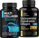 Knochen & Gelenkunterstützung, Gesunde Haare & Nägel — Multi Collagen Kapseln 90pcs und Glucosamin Kapseln 120pcs