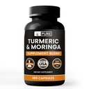 Turmeric & Moringa (365 Kapseln) Kein Magnesium oder Reisfüller, Immer rein, Lab Verifiziert
