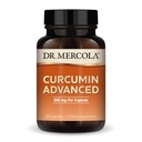 Dr. Mercola Curcumin Advanced - 500 mg Curcumin Root Extract - 95% Curcuminoids - For Vision Health, Digestion & Focus - Sustained Release - Non-GMO, Gluten-Free & Soy-Free - 30 Kapseln (30 Portionen)