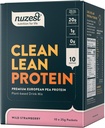 Nuzest - Pea Protein Powder - Clean Lean Protein, Premium Vegan Plant Based Protein Powder, Dairy Free, Gluten Free, GMO Free, Protein Shake, Wild Strawberry, 0.9 oz, (Pack von 10)