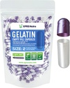 XPRS Nutra Größe 2 Leere Kapseln - 500 Graf Leere Gelatine Kapseln - Pillen DIY Kapsel Füllung - Pure Bovine Pill Gel Kapseln für Do-It-Yourself Ergänzungen (Pearl Purple/White)
