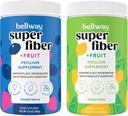 Bellway Super Fiber Powder + Fruit, Sugar Free Organic Psyllium Husk Pulver Ergänzung für Regularität, Bloating Relief & Gut Gesundheit, Non-GMO, Mischbeere & Zitronen Lime