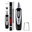 Ohr und Nase Haar Trimmer Clipper - 2025 Professional Painless Augenbraue & Gesichtshaar Trimmer für Männer Frauen, Batterie-besetzt Trimmer mit IPX7 wasserdicht, Dual Edge Blades für einfache Reinigung Schwarz